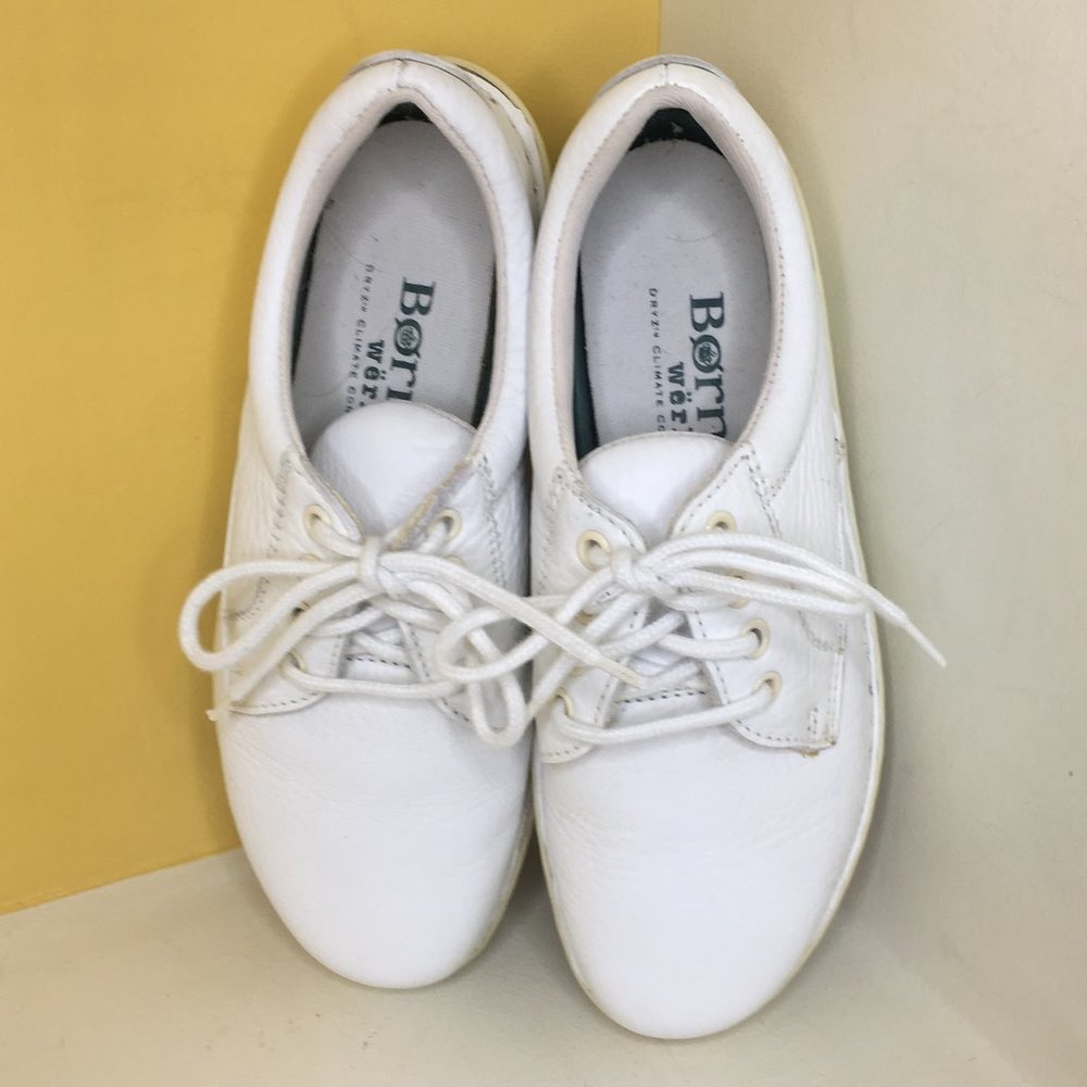BORN WERKS White Leather Sport Shoe